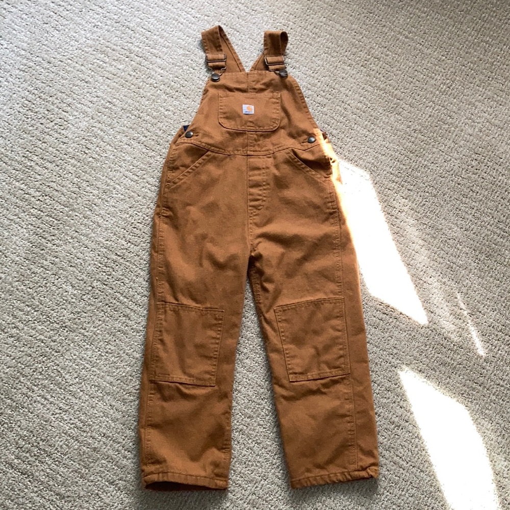 Boys Carhartt Flannel Lined Overhalls